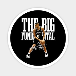 Tim Duncan The Big Fundamental Basketball Signature Vintage Retro 80s 90s Bootleg Rap Style Magnet